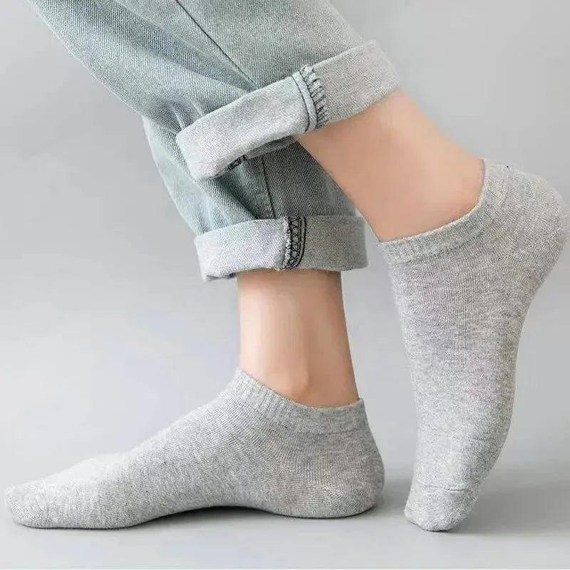 Unisex cotton ankle socks multi-pack mixed colors