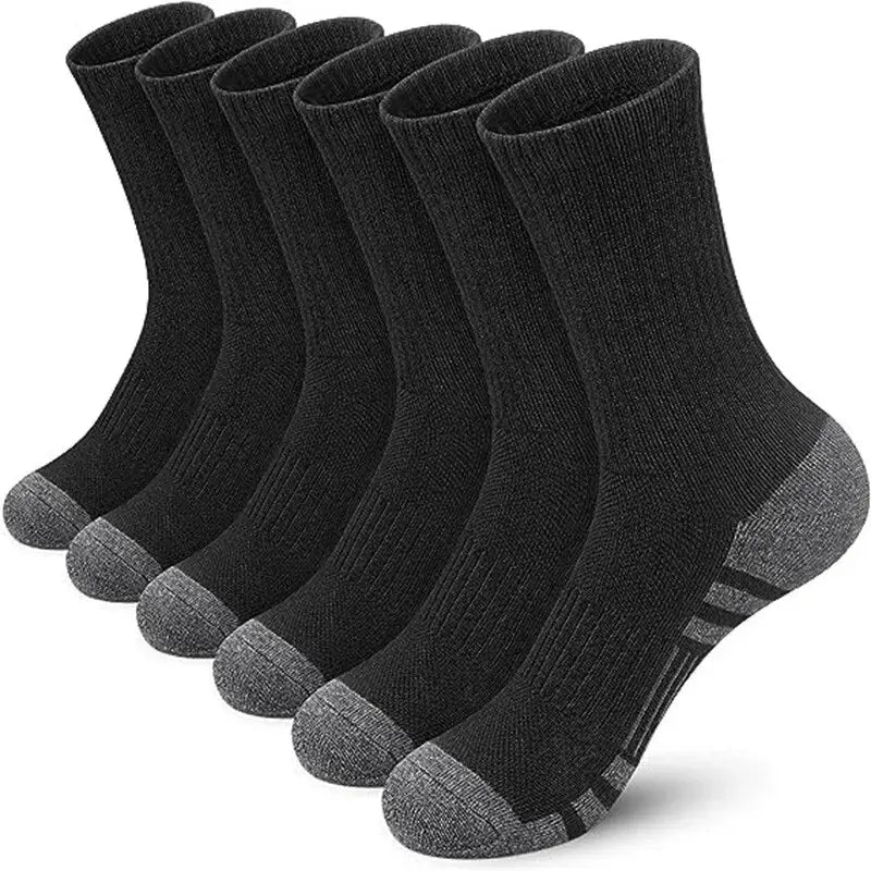 Men's athletic grip socks multi-pack worn during sports