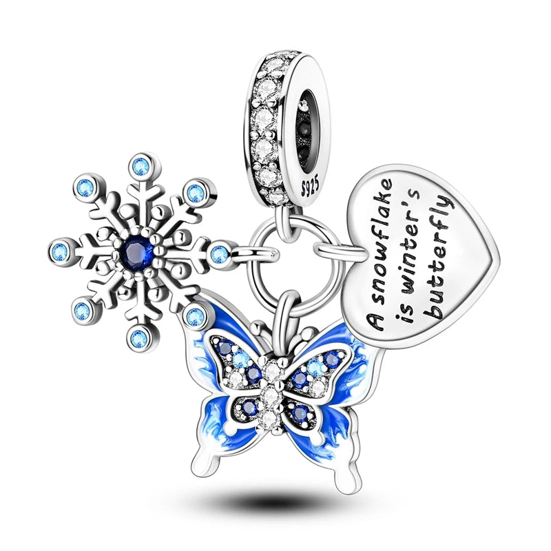 Butterfly Charm Beads – Zircon Bracelet-Compatible Charms