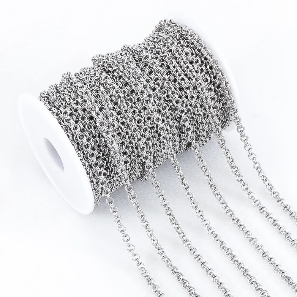 Stainless steel chain by the meter curb link style