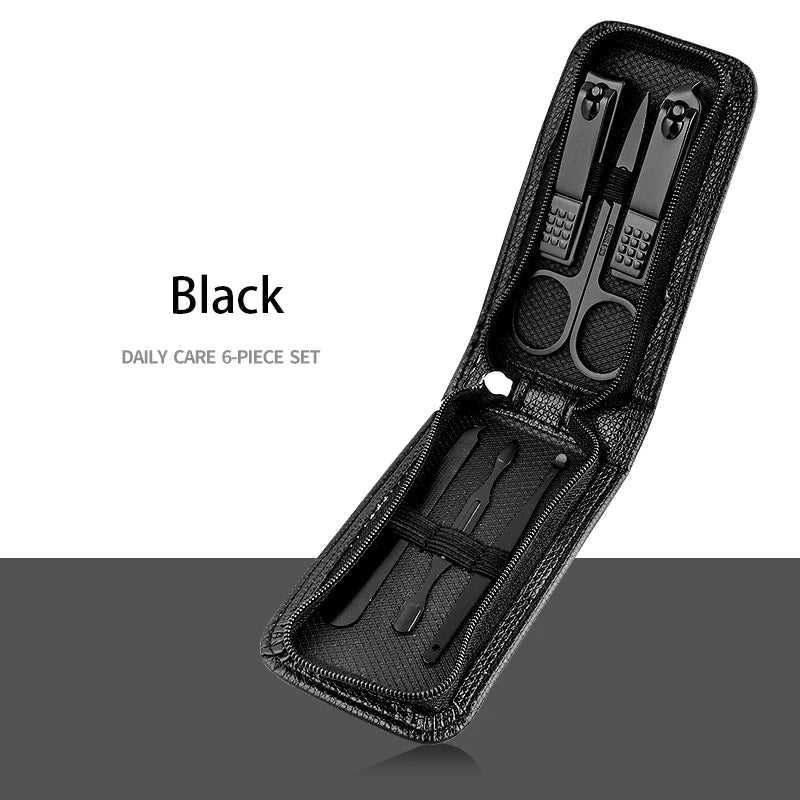 Manicure pedicure tool set open display