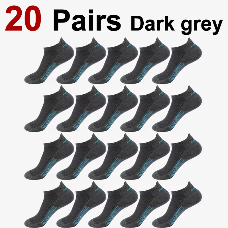 Men's casual boat socks worn in shoe