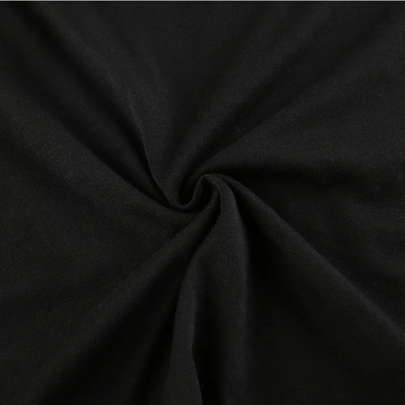 Bandage lace-up crop top front view black