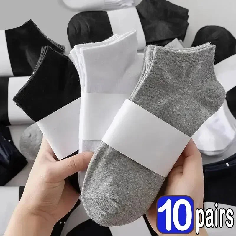 Unisex cotton ankle socks multi-pack mixed colors