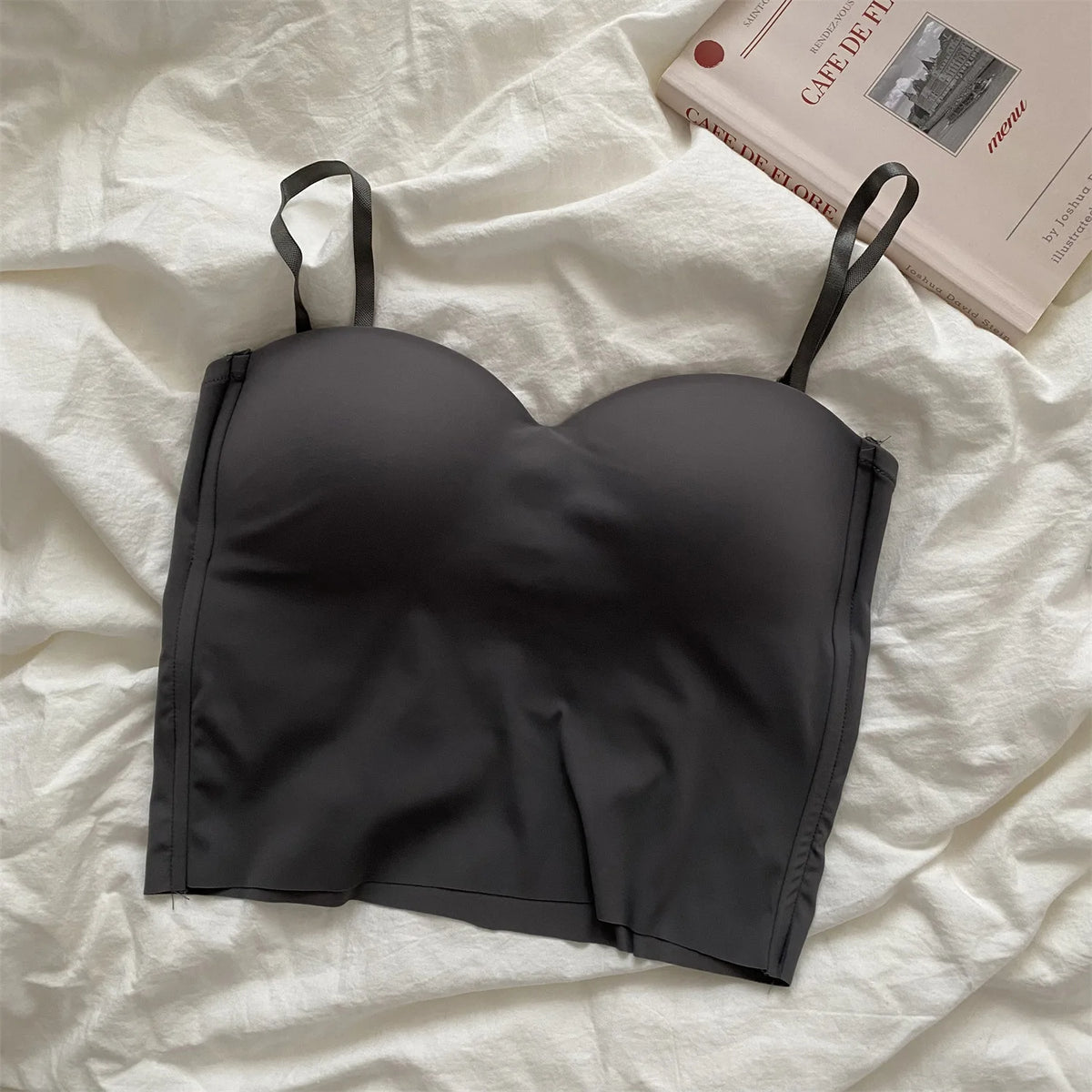 Seamless Yoga Bra Tank – Fixed Chest Pad Gym Vest