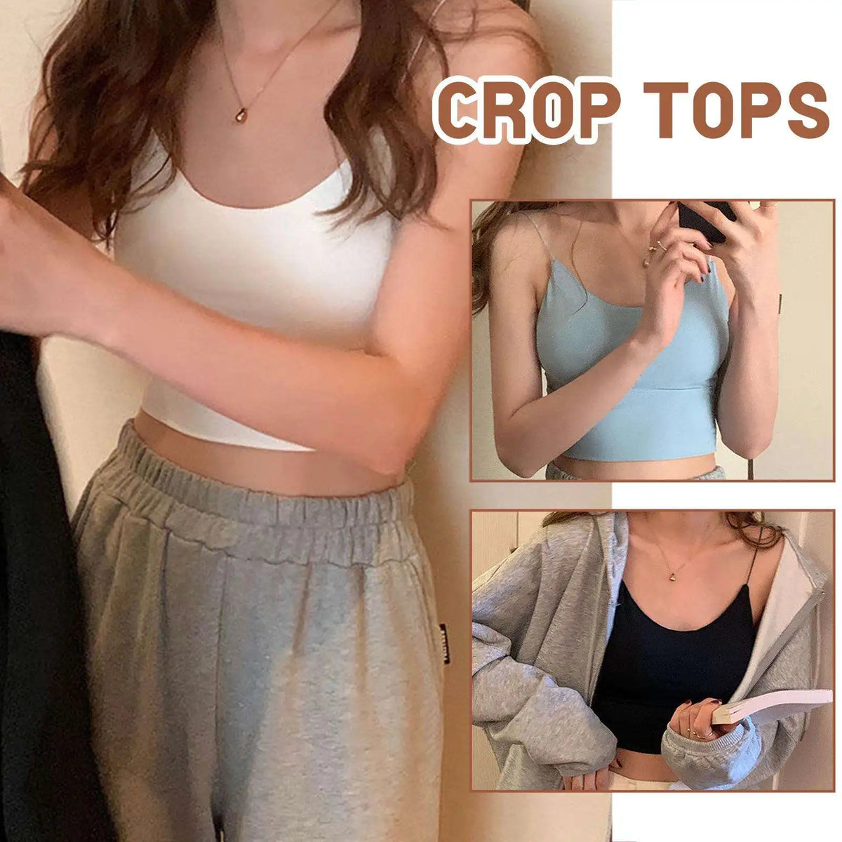 Seamless padded camisole styling tips graphic