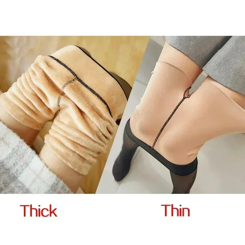 Fleece lined thermal tights thickness comparison
