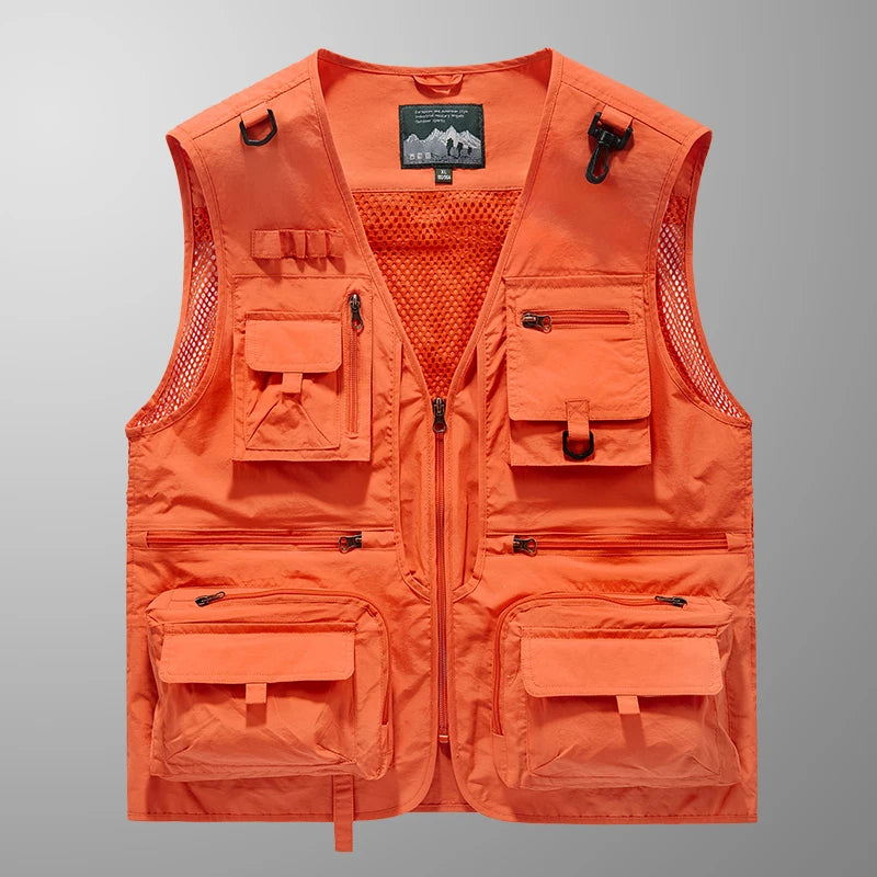 Versatile fashion vest front view orange