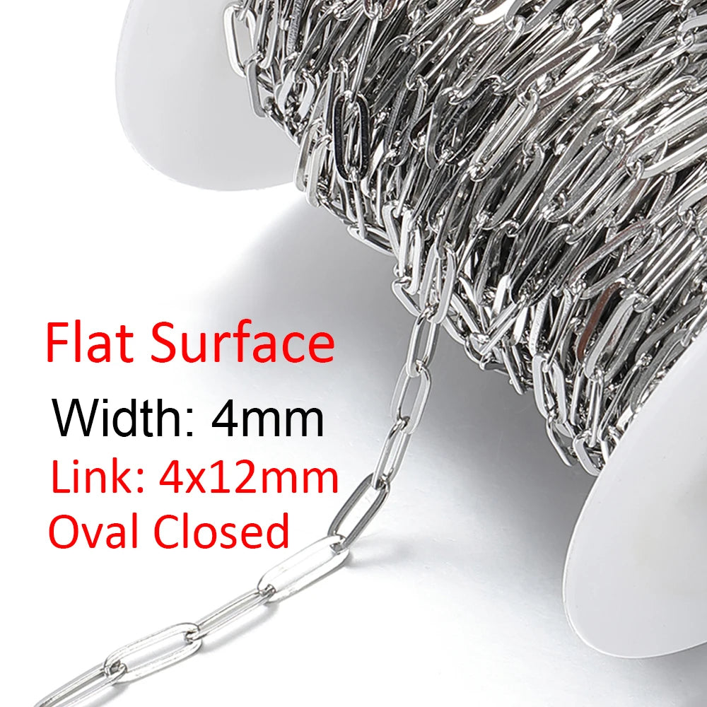 Stainless steel chain by the meter curb link style