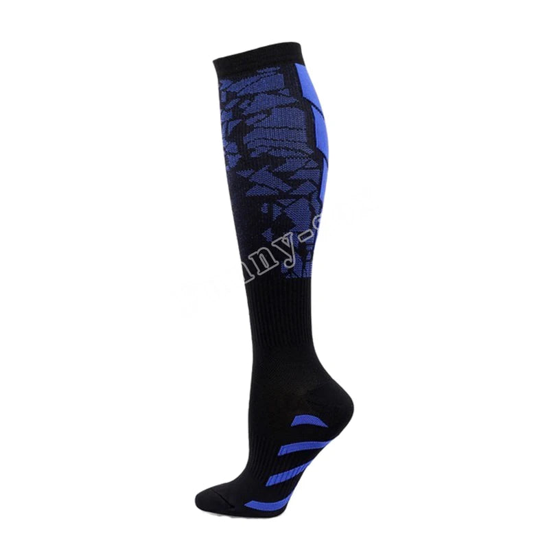 Compression support socks worn on legs