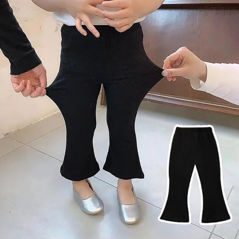 Girls flared leggings worn by child