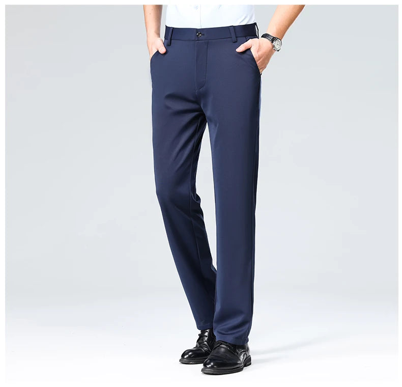 Business casual pants front view khaki