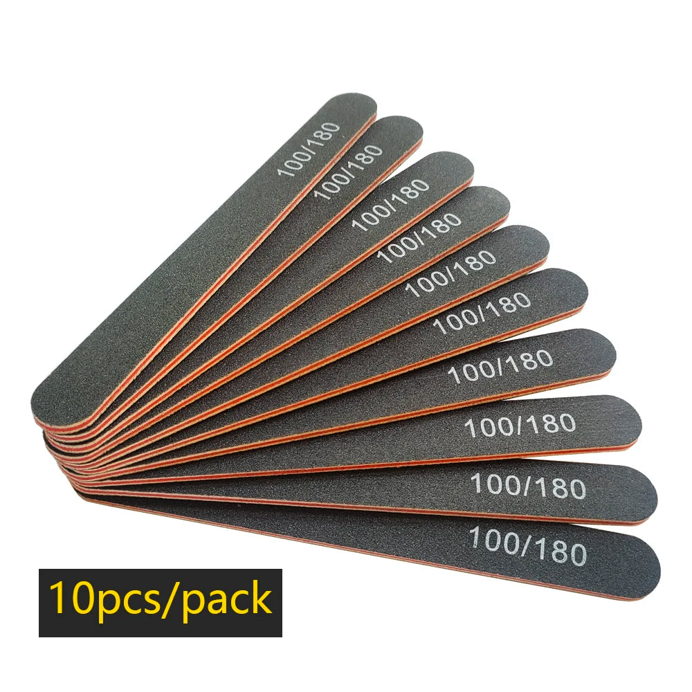 Nail file buffer set worn in use