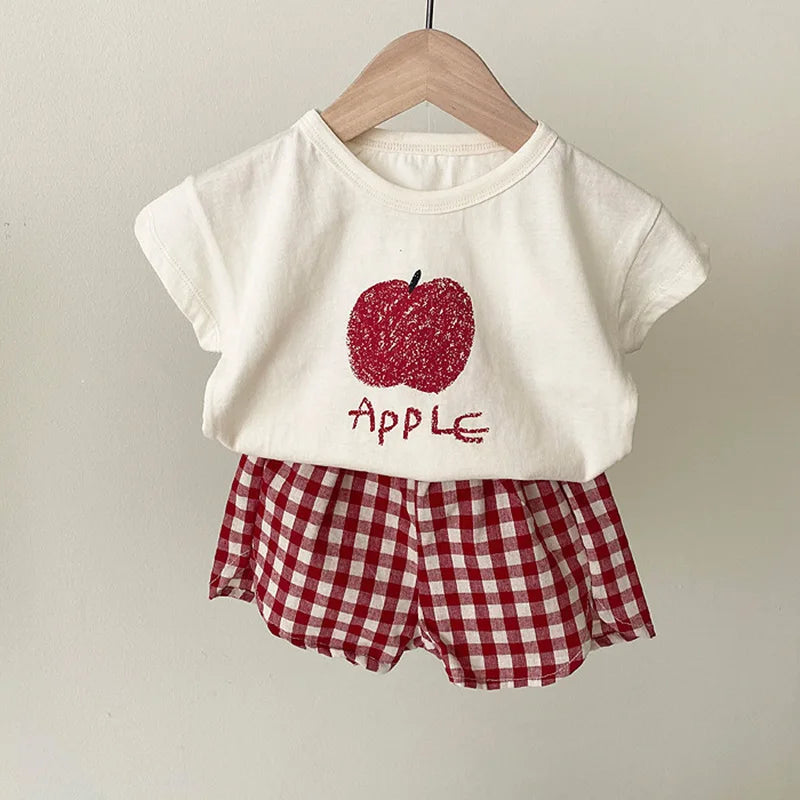 Baby sleeveless pajama set worn on baby