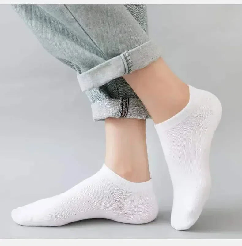 Unisex cotton ankle socks multi-pack mixed colors