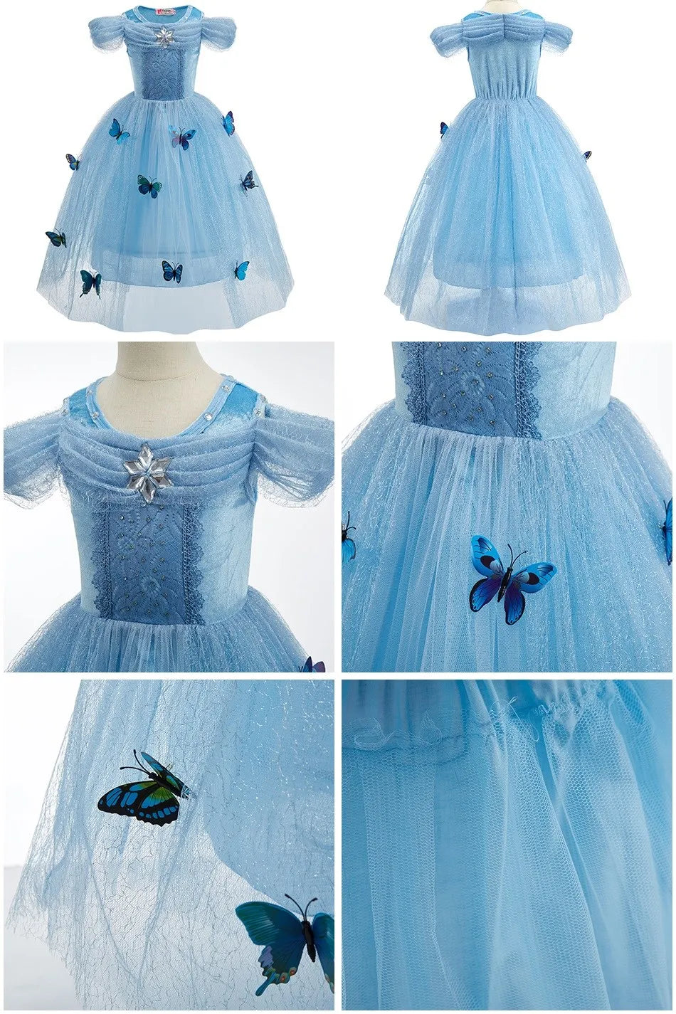 Kids princess cosplay dress worn by child model