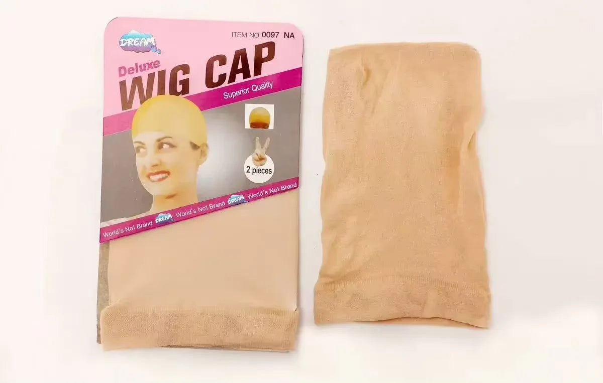 Nylon wig cap worn on model