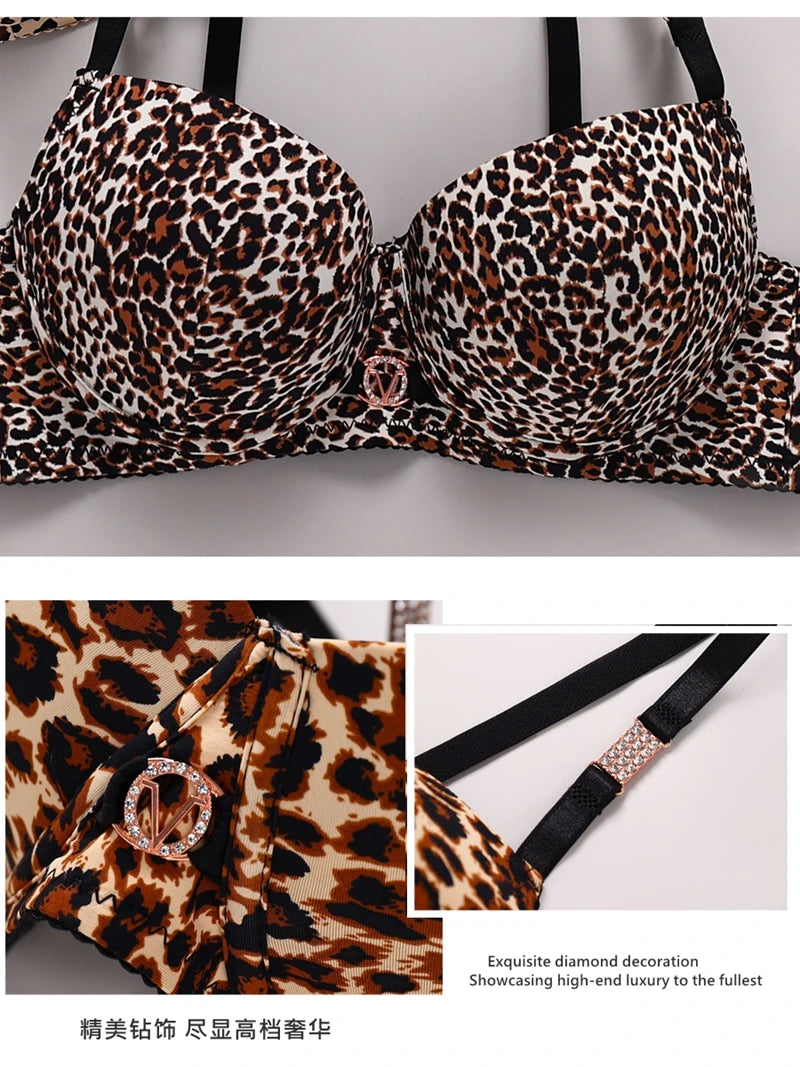 Women's rhinestone lace lingerie set worn model