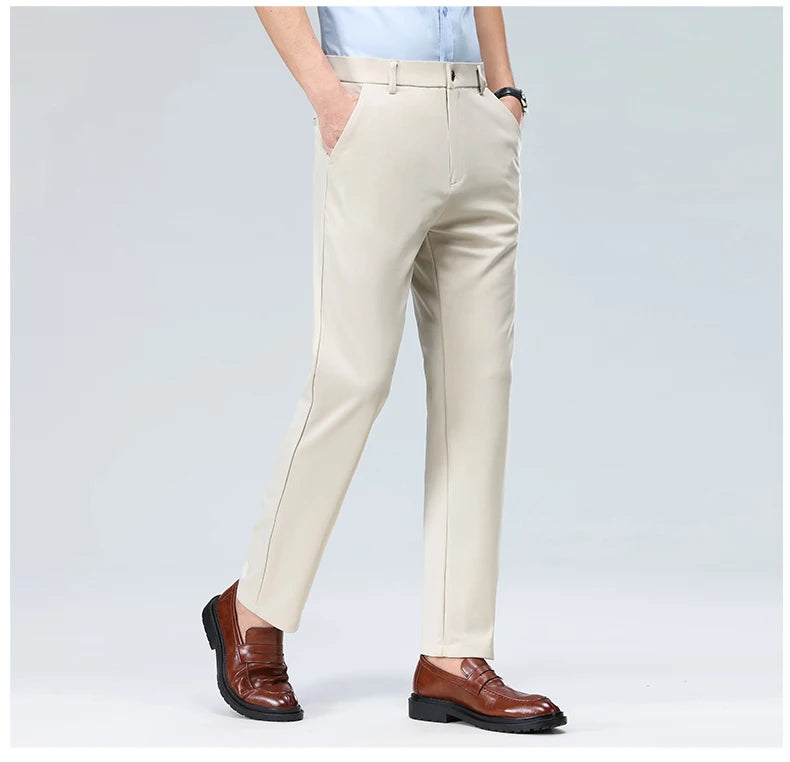 Business Casual Pants – Men's Elastic Waist Dress Trousers