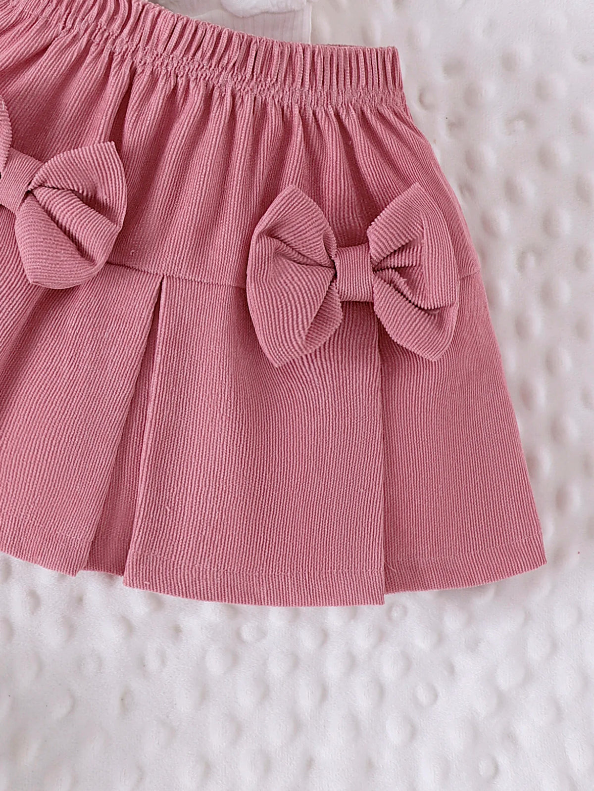Baby girls top skirt set bubble sleeve detail