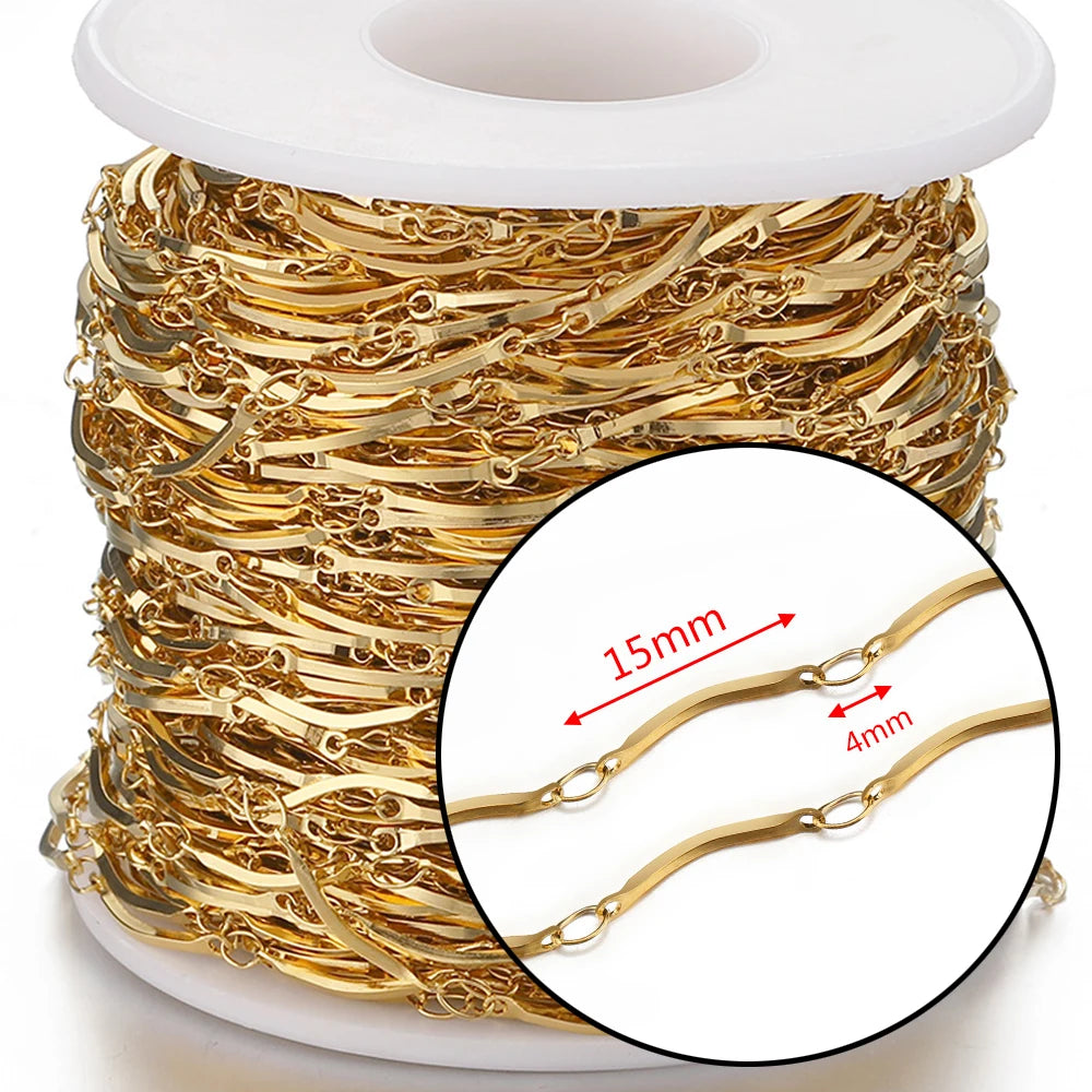Stainless steel chain by the meter curb link style