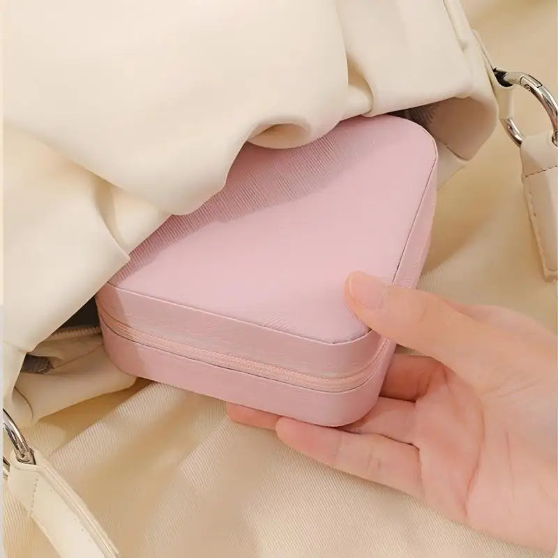 Travel jewelry organizer case interior compartments