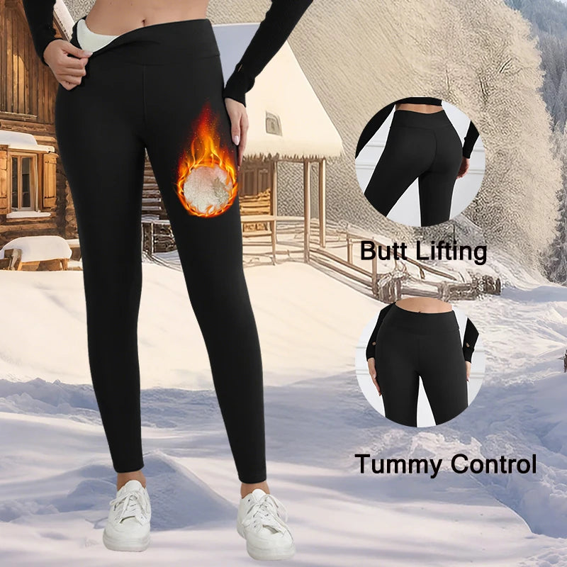 Fleece Lined Winter Leggings – High Waist Thermal Tights