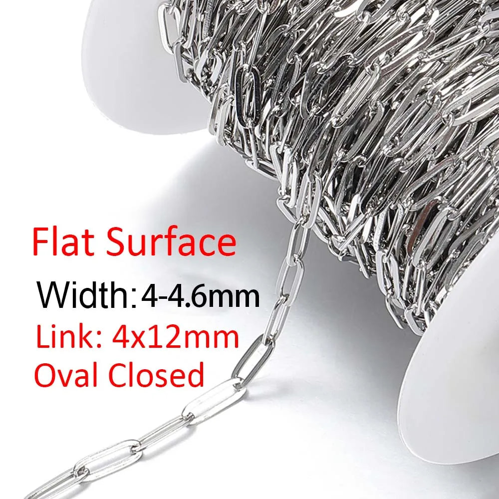 Stainless steel chain by the meter curb link style