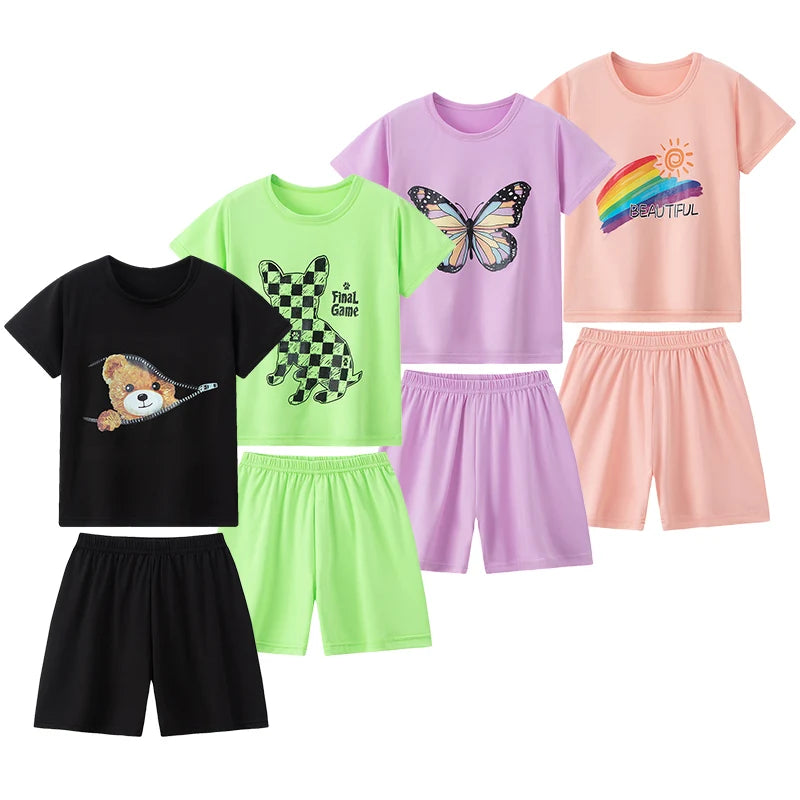 Kids shorts set top detail