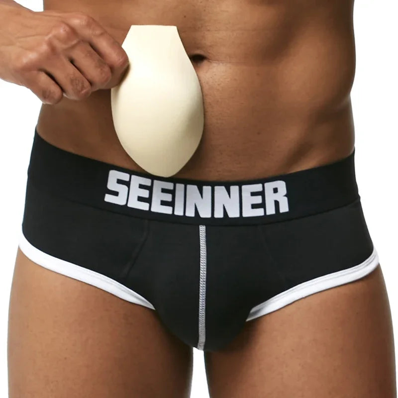 Men's padded boxer shorts with removable butt-enhancing pads | Sānvivá