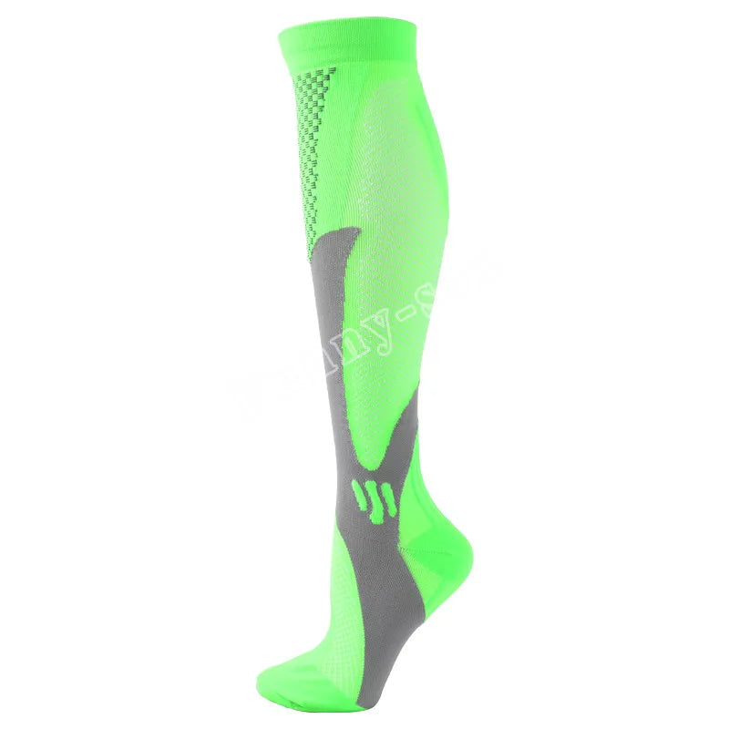 Compression support socks worn on legs