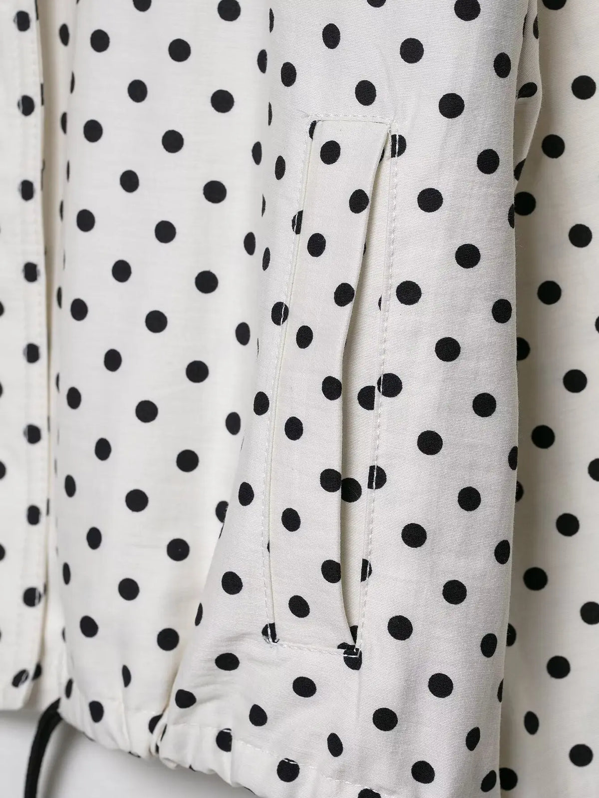 Polka Dot Casual Jacket Women's Zip-Up Turtleneck Coat