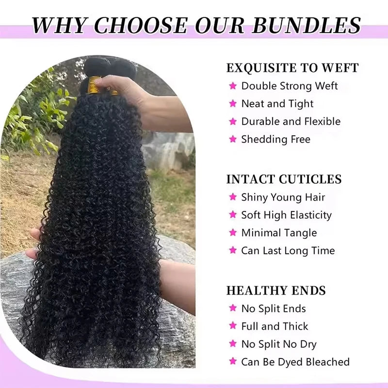 Jerry curly human hair bundles worn styled