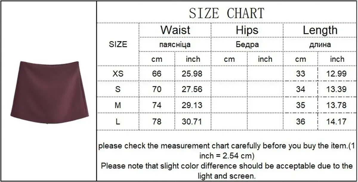 High waist skort dark details