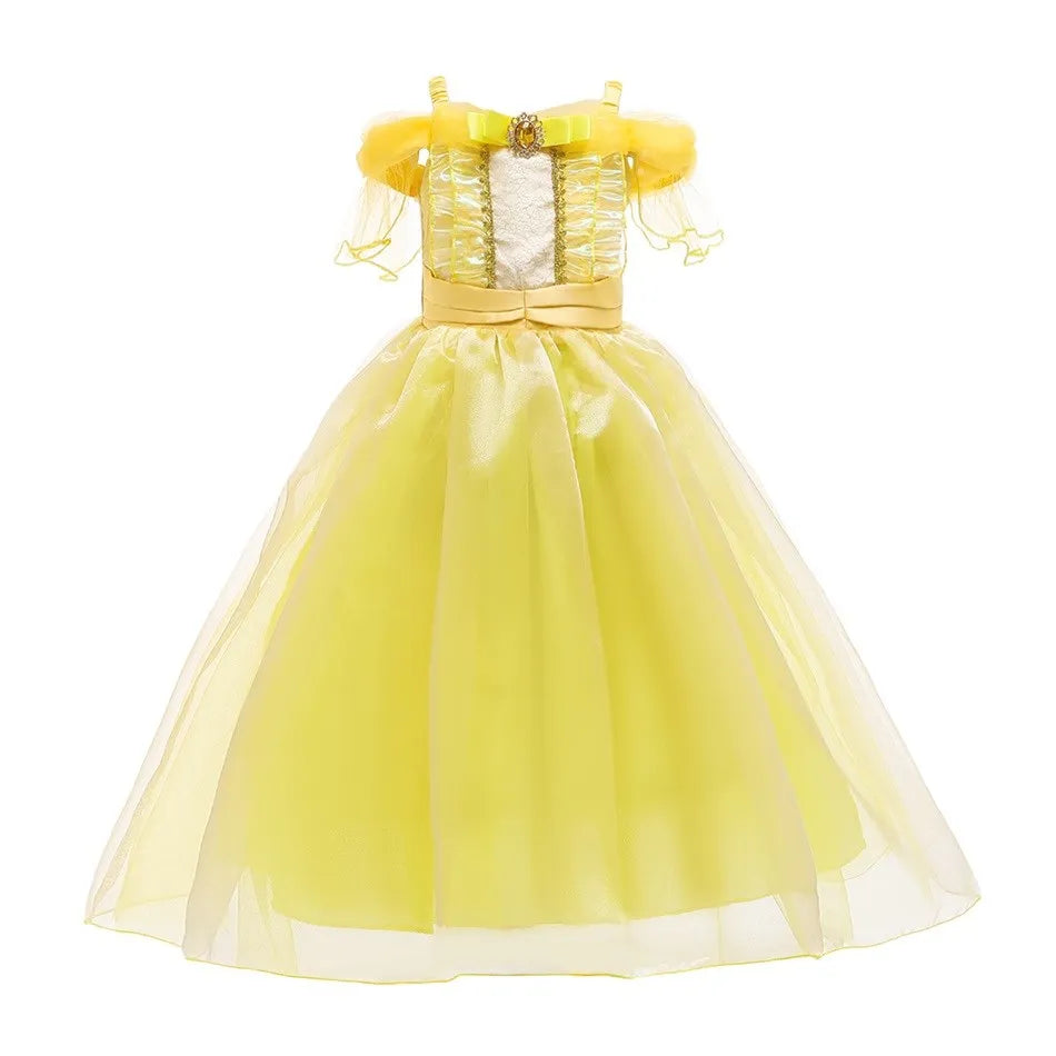 Kids princess cosplay dress worn by child model
