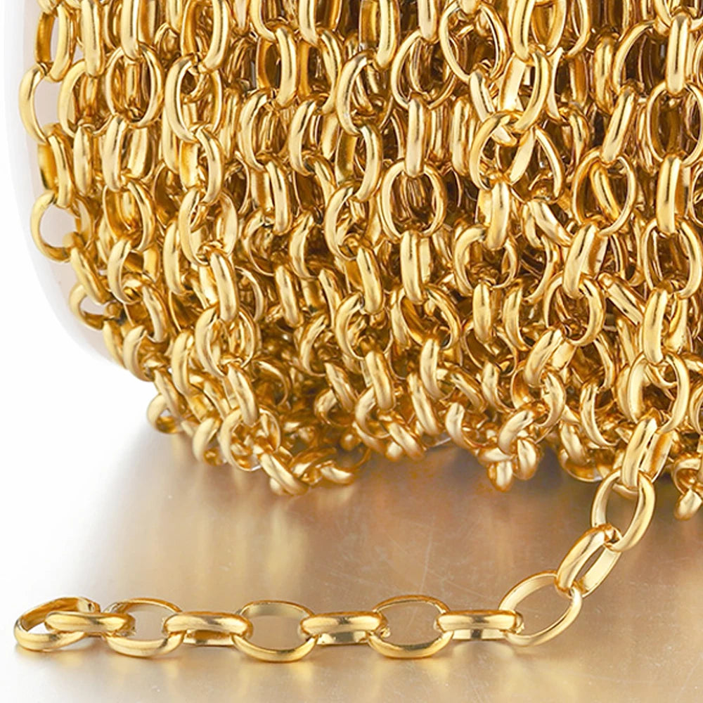 Stainless steel chain by the meter curb link style