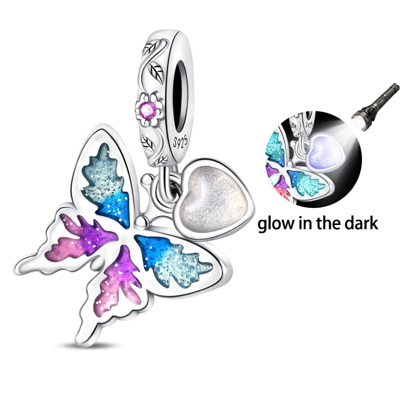 Butterfly Charm Beads – Zircon Bracelet-Compatible Charms