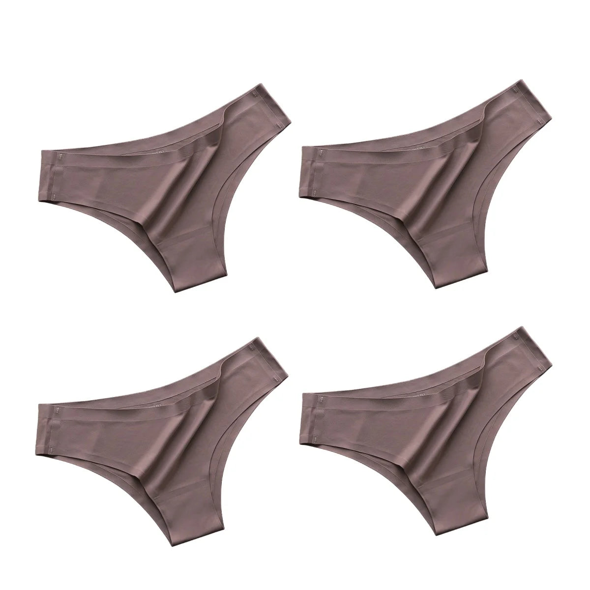 Women's seamless ice silk bikini briefs worn model