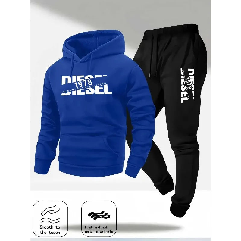 Hooded two-piece set worn styled outfit