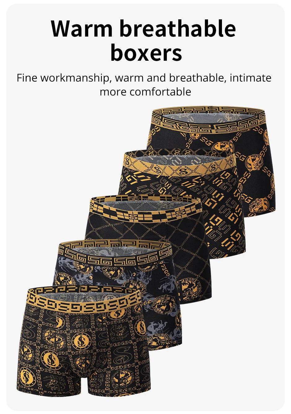 Printed boxers multi-pack front view