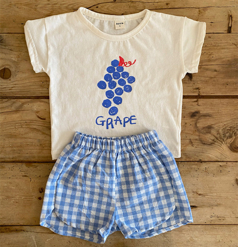 Baby sleeveless pajama set worn on baby