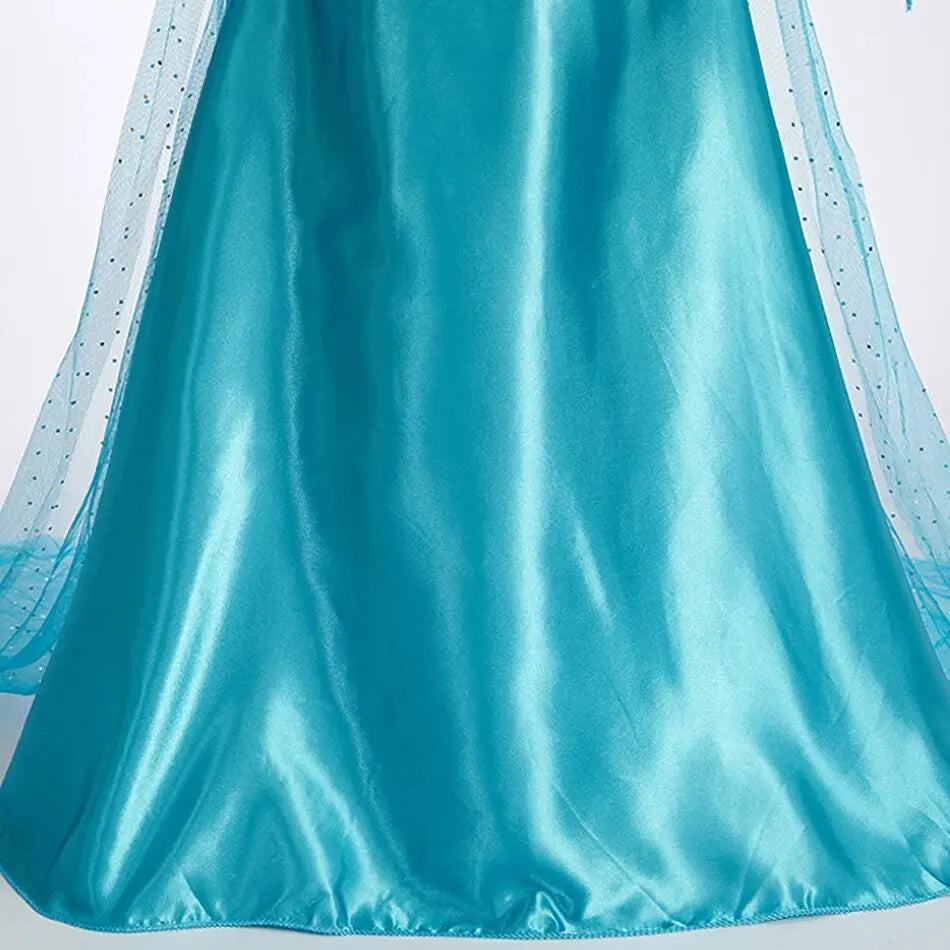 Girls snow queen halloween costume worn by child