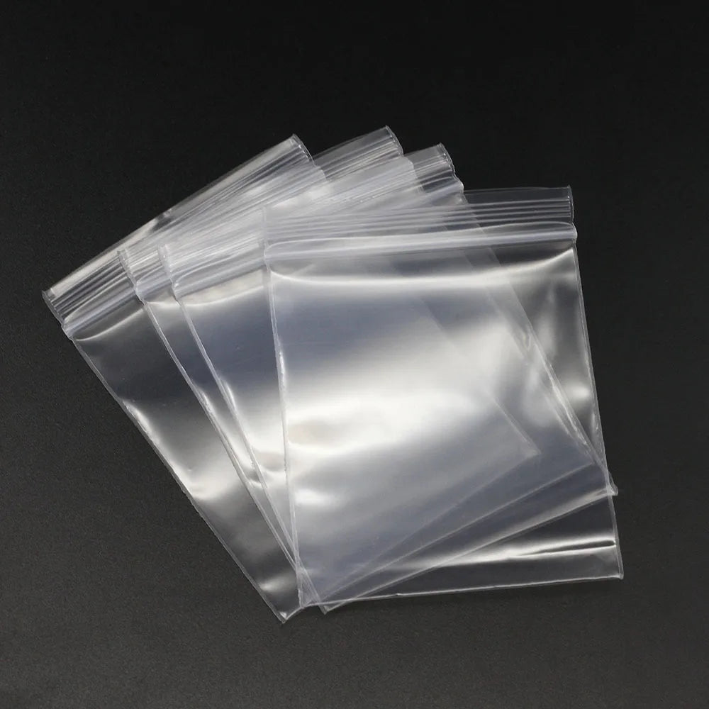 Resealable jewelry storage bags stack of packs