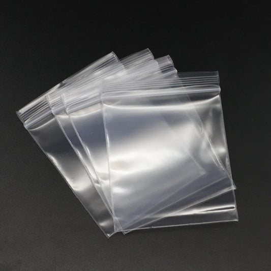 Resealable jewelry storage bags stack of packs