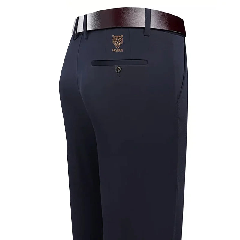 Business Casual Pants – Men's Elastic Waist Dress Trousers