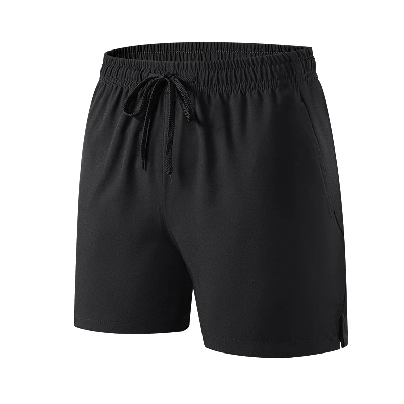 Quick-dry running shorts front view black