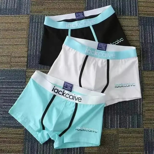 Men's printed cotton boxers size range display