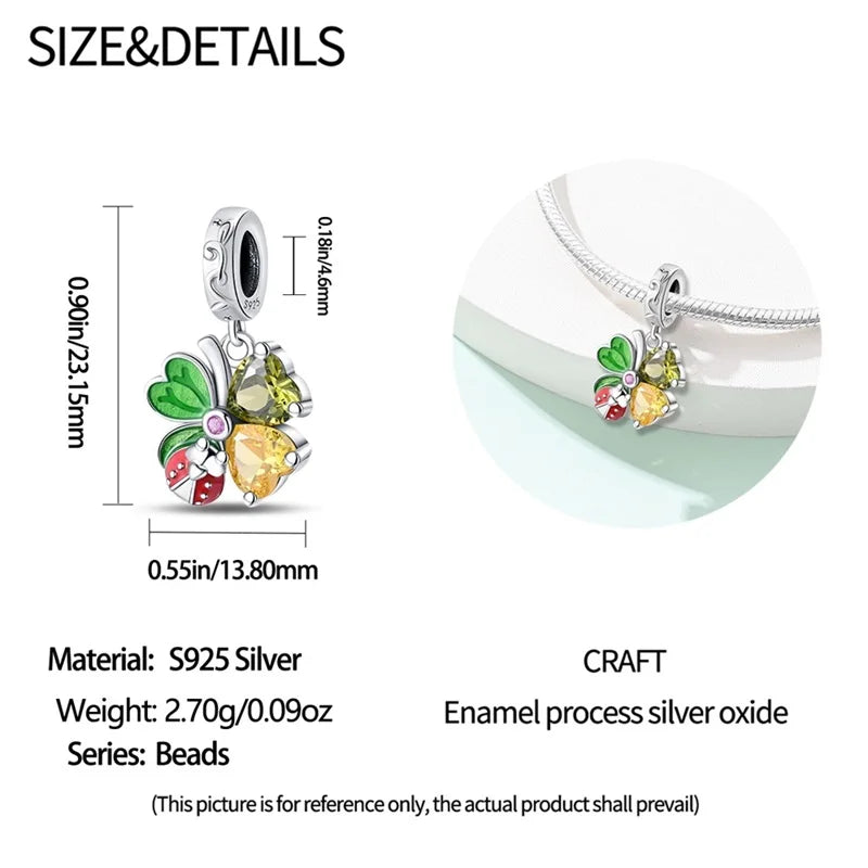 Butterfly charm beads attached to bracelet