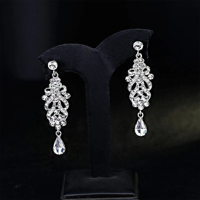 Crystal tassel drop earrings style variety display