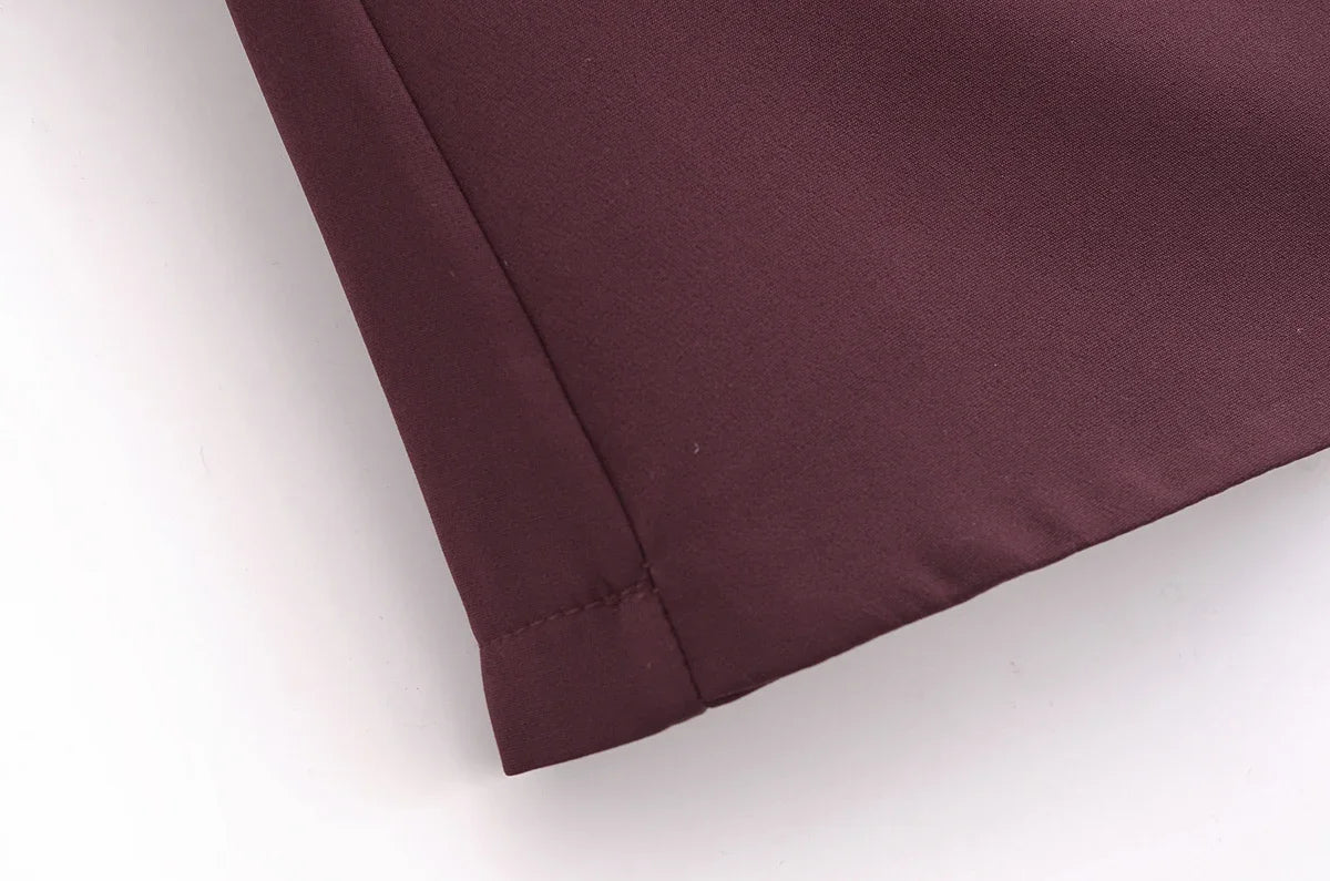 High waist skort dark purple color  